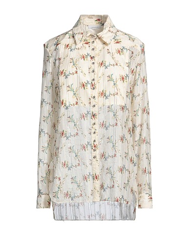 RABANNE Floral shirts & blouses 57% Cotton, 28% Silk, 14% PVC - Polyvinyl chloride, 1% Metallic Polyester