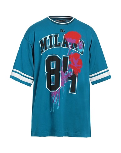 DOLCE&GABBANA T-shirt Deep teal 100% Cotton, Elastane