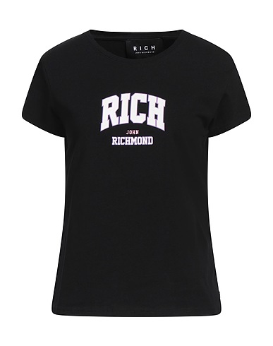 JOHN RICHMOND T-shirt Nero 95% Cotone, 5% Elastan