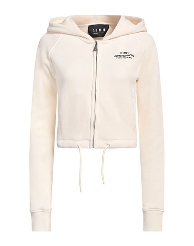 JOHN RICHMOND Hooded track jacket  Cream 100% Cotton