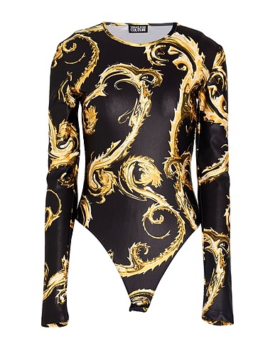 VERSACE JEANS COUTURE TOPS & TEES Black 80% Polyester, 20% Elastane