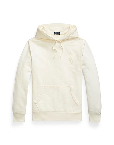 POLO RALPH LAUREN Hooded track jacket  Ivory 100% Cotton