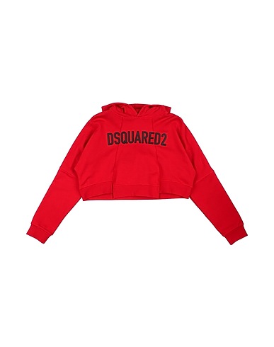DSQUARED2 Felpa Rosso 100% Cotone, Elastan, Silicone