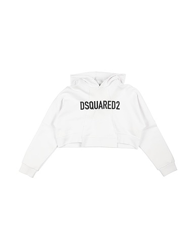 DSQUARED2 Felpa Bianco 100% Cotone, Elastan, Silicone
