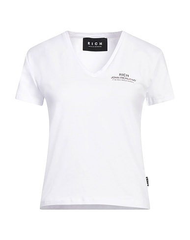 JOHN RICHMOND Basic T-Shirt White 95% Cotton, 5% Elastane