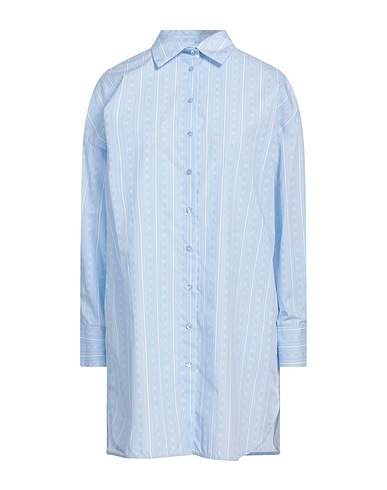 TWINSET Patterned shirts & blouses Sky blue 100% Cotton