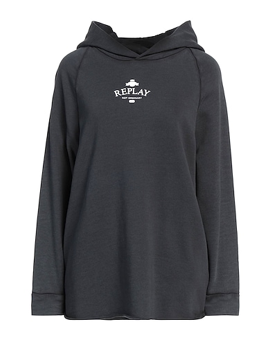REPLAY Sweat-shirt Gris anthracite 100% Coton biologique
