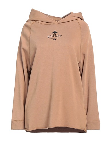 REPLAY Hooded track jacket  Camel 100% Organic cotton