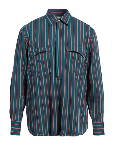 PT Torino Striped shirt Deep teal 89% Viscose, 11% Polyamide