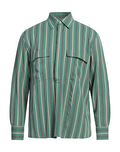 PT Torino Striped shirt Green 89% Viscose, 11% Polyamide