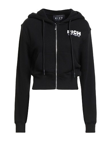 JOHN RICHMOND Hoodie Schwarz 100% Baumwolle