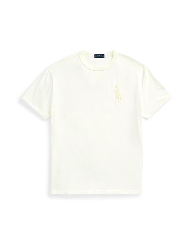 POLO RALPH LAUREN T-shirt CLASSIC FIT BIG PONY JERSEY T-SHIRT
 Ivory 100% Cotton