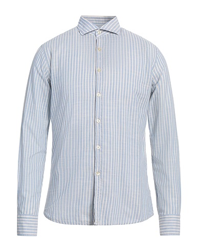 GRIGIO Striped shirt Sky blue 100% Cotton