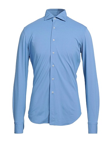 GRIGIO Solid color shirt Sky blue 91% Polyamide, 9% Elastane