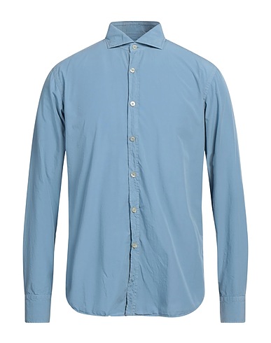 GRIGIO Solid colour shirt Sky blue 100% Cotton