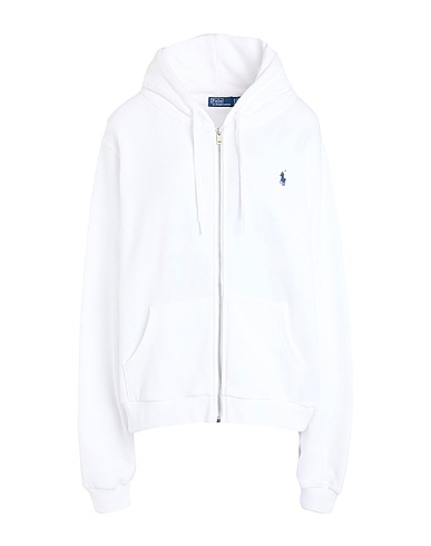 POLO RALPH LAUREN Felpa COTTON FLEECE FULL-ZIP HOODIE
 Bianco 84% Cotone, 16% Poliestere