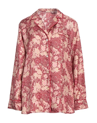 MASSIMO ALBA Floral shirts & blouses Burgundy 100% Silk