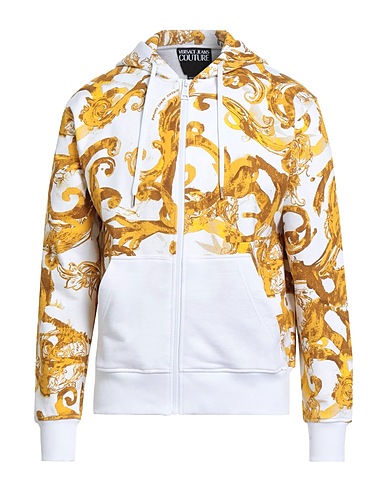 VERSACE JEANS COUTURE Hooded sweatshirt White 100% Cotton, Elastane