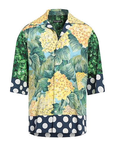 DOLCE&GABBANA Patterned shirt Green 100% Cotton