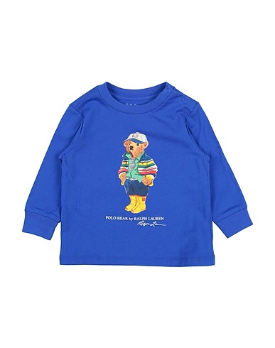 POLO RALPH LAUREN T-shirt POLO BEAR COTTON LONG-SLEEVE TEE
 Blue 100% Cotton