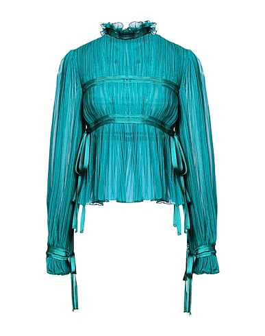 ALBERTA FERRETTI Silk top Emerald green 100% Silk