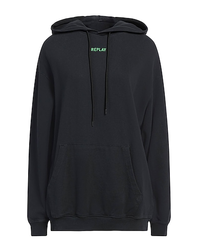 REPLAY Hooded track jacket  Charcoal 100% Cotton
