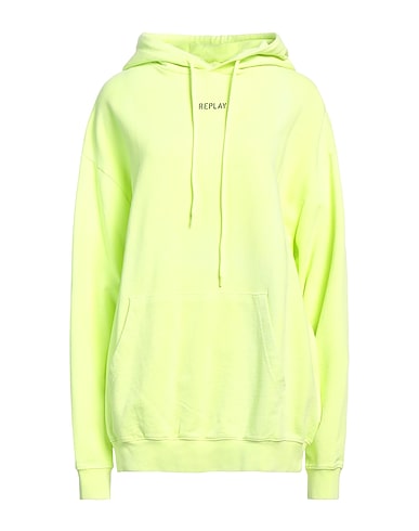 REPLAY Felpa Verde lime 100% Cotone