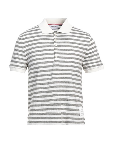 THOM BROWNE Polo Piombo 96% Lino, 4% Elastan, Cotone
