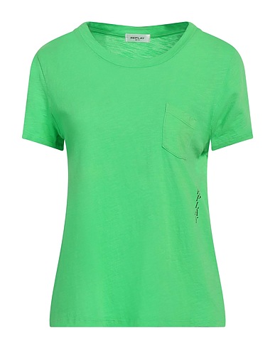 REPLAY T-shirt Verde 100% Cotone