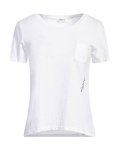REPLAY T-shirt Bianco 100% Cotone