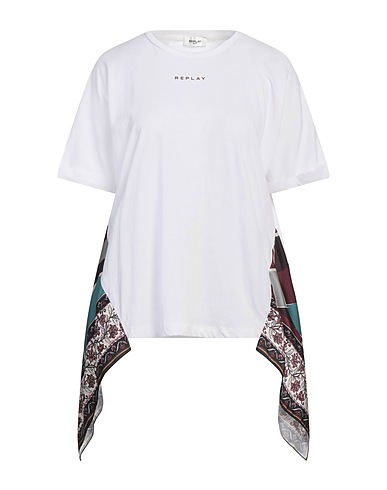 REPLAY T-shirt Bianco 100% Cotone, Poliestere