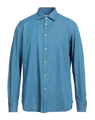 BOGLIOLI Jeanshemd Blau 100% Baumwolle