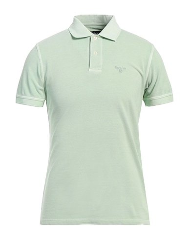BARBOUR Polo shirt Light green 100% Cotton