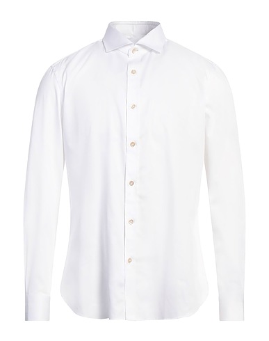 BOGLIOLI Camicia tinta unita Bianco 100% Cotone