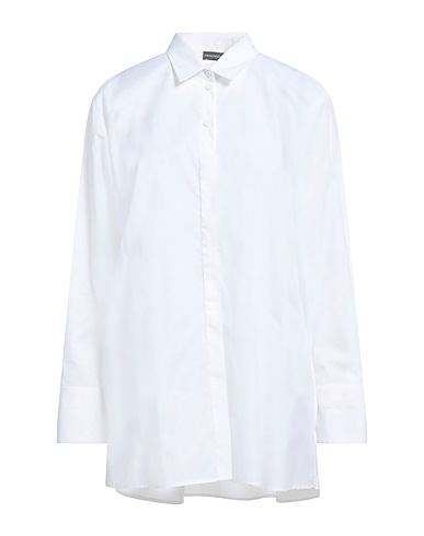 EMPORIO ARMANI Solid color shirts & blouses White 100% Cotton