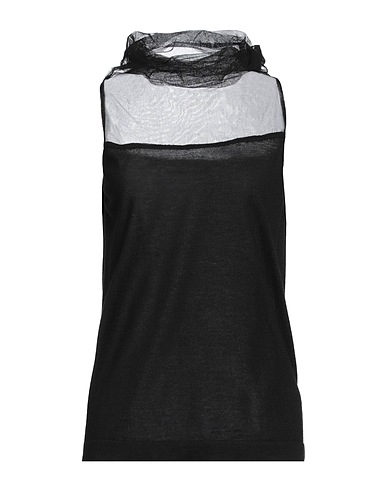 FABIANA FILIPPI Top Black 70% Cashmere, 30% Silk, Cotton, Polyamide