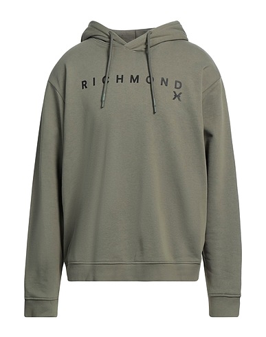 RICHMOND X Felpa Verde militare 86% Cotone, 14% Poliestere