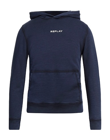 REPLAY Felpa Blu notte 100% Cotone