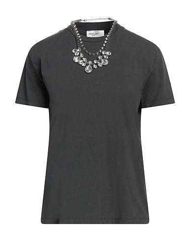 REPLAY T-shirt Charcoal 100% Cotton