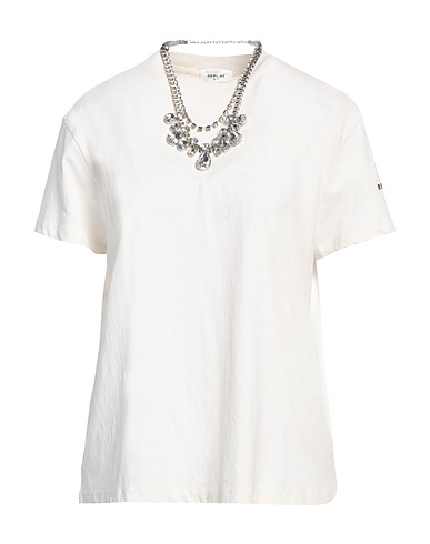 REPLAY T-shirt Ivory 100% Cotton