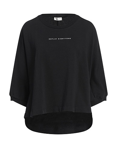 REPLAY Sweatshirt Schwarz 100% Baumwolle
