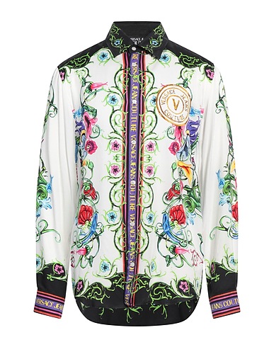 VERSACE JEANS COUTURE Camicia fantasia Bianco 100% Viscosa