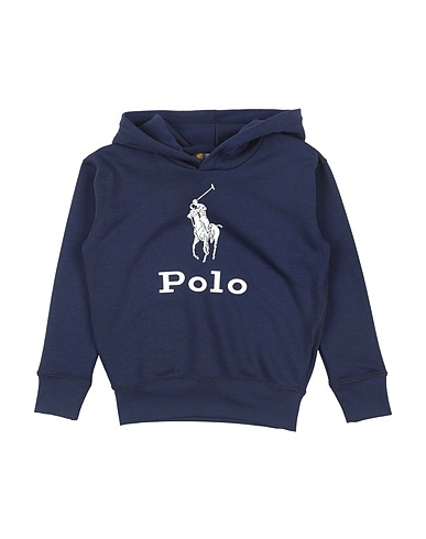 POLO RALPH LAUREN Felpa Blu navy 90% Poliestere, 10% Cotone, Elastan