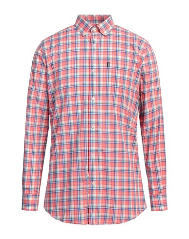 BARBOUR Checked shirt Coral 100% Cotton