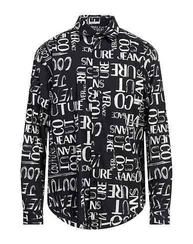 VERSACE JEANS COUTURE Patterned shirt Black 100% Cotton