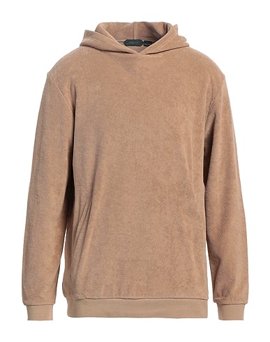 ZANONE Hooded track jacket  BY SLOWEAR Camel 100% Cotton