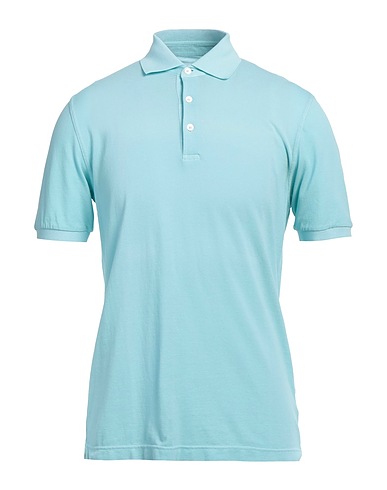 FEDELI Poloshirt Himmelblau 100% Baumwolle