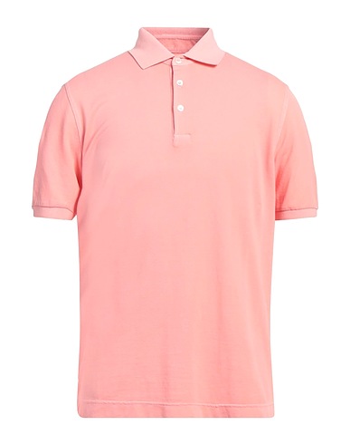 FEDELI Polo shirt Salmon pink 100% Cotton