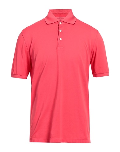 FEDELI Polo shirt Coral 100% Cotton