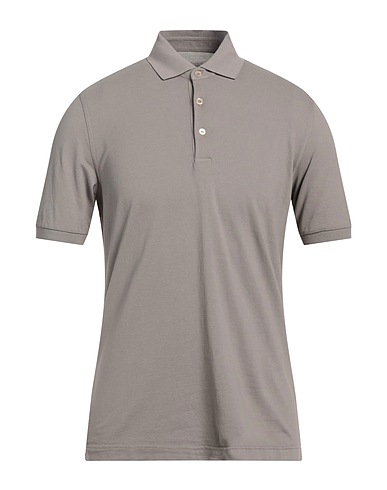 FEDELI Poloshirt Grau 100% Baumwolle